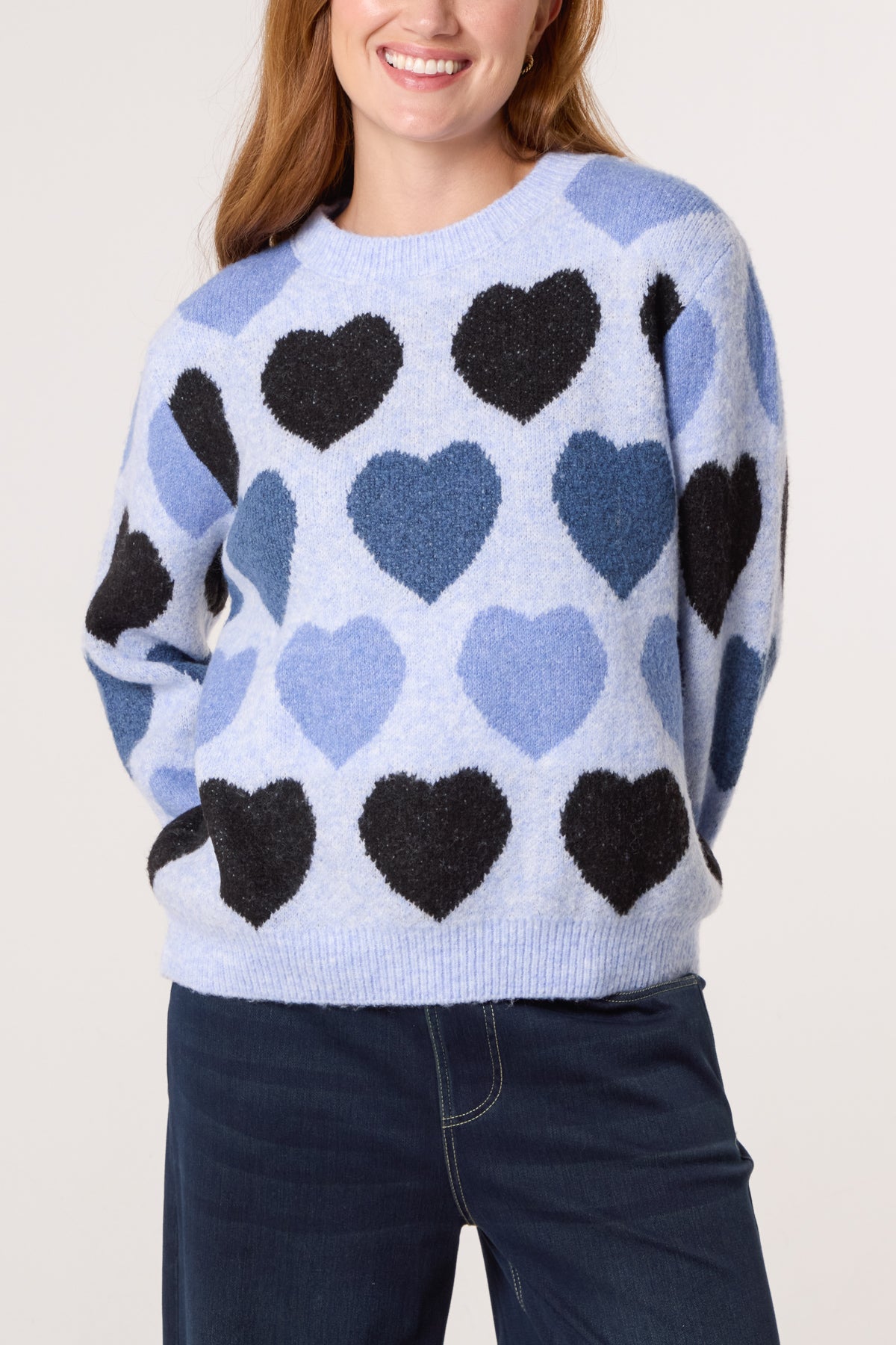 Hearts Jacquard Knit Jumper