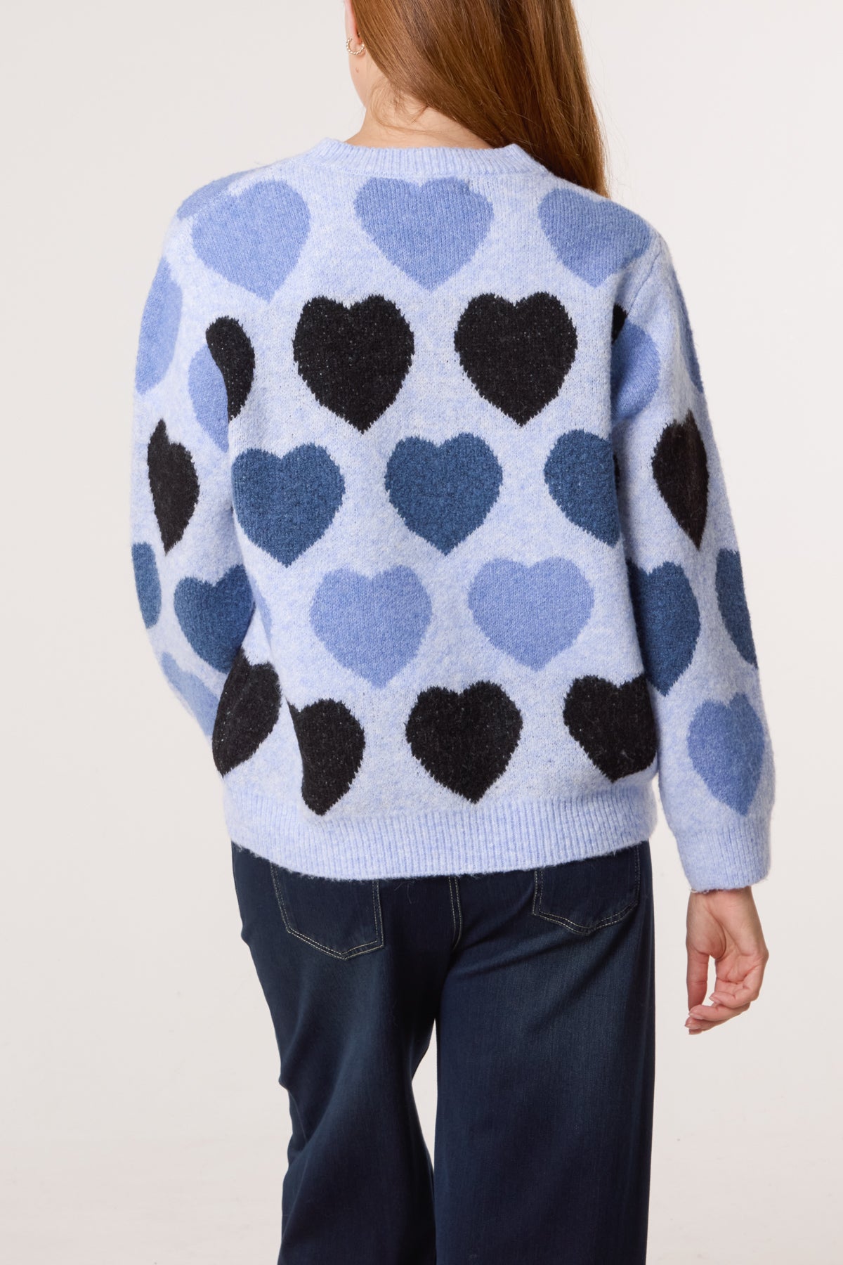 Hearts Jacquard Knit Jumper