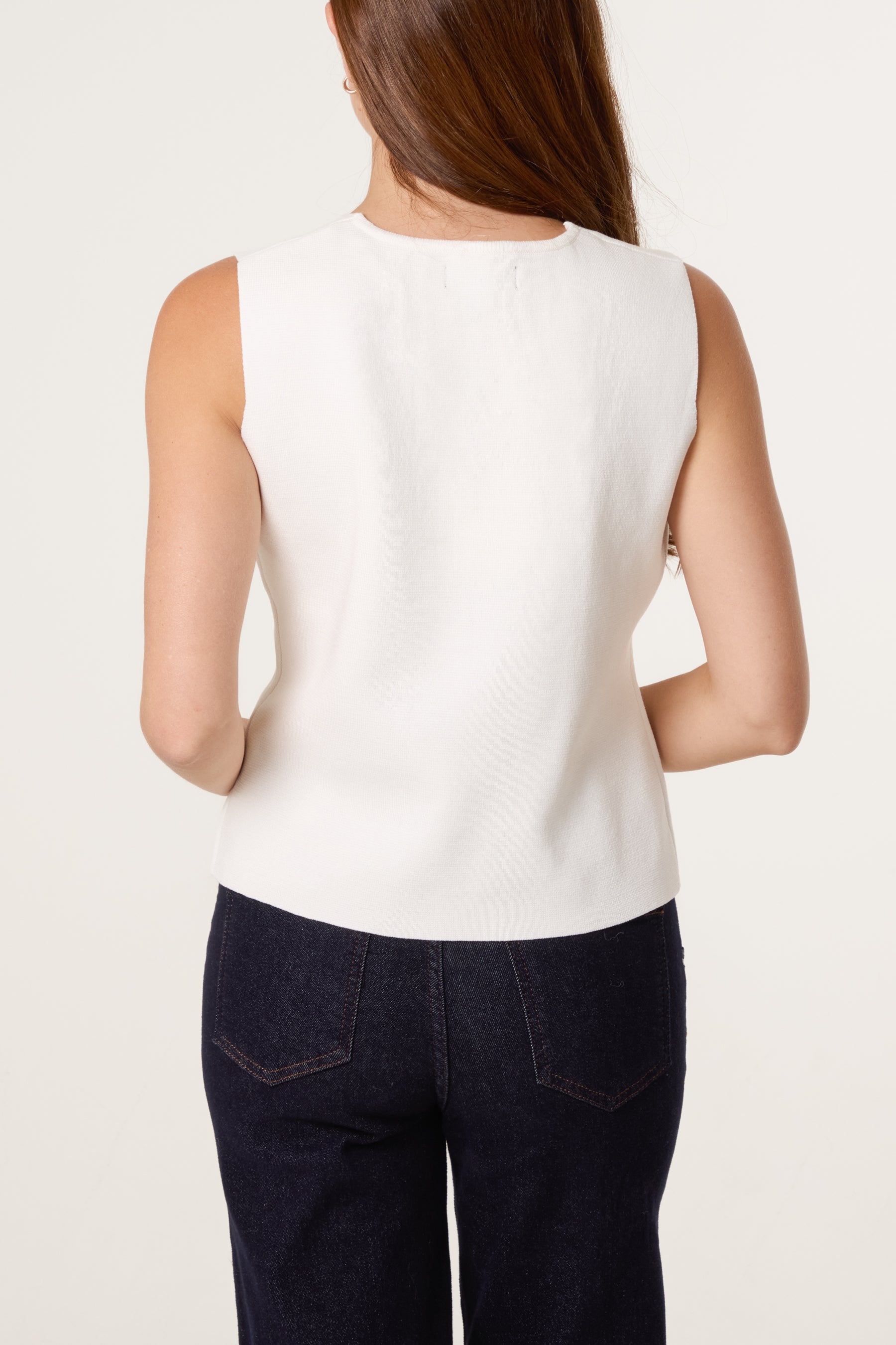 Asymmetric Knitted Waistcoat