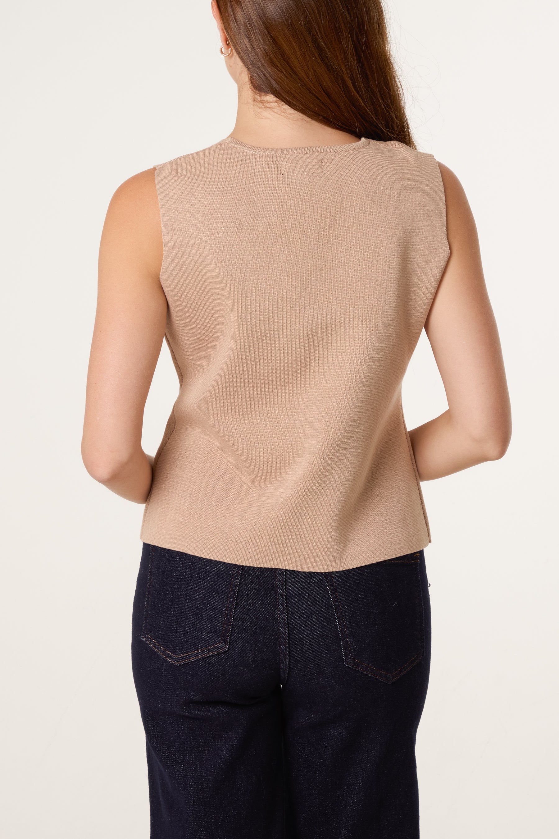 Asymmetric Knitted Waistcoat