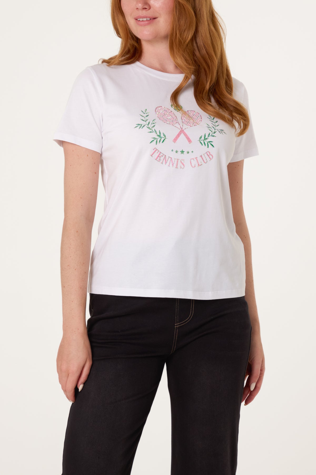 Tennis Club Embellished T-Shirt
