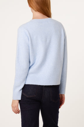 Colourful Circle Buttons Knit Cardigan