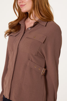 Belt & Buckle Detail Shirt