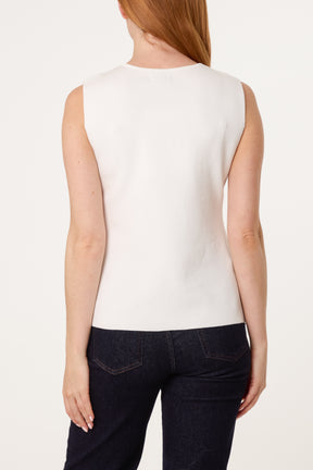 Seashell Gold Button Vest