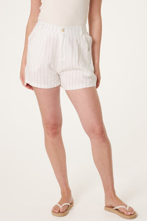 Striped Linen Shorts