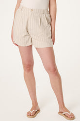 Striped Linen Shorts