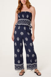 Bandeau Top & Wide Leg Trouser Set