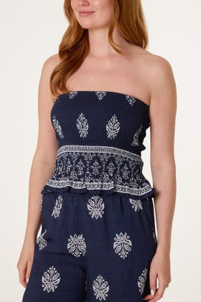 Bandeau Top & Wide Leg Trouser Set