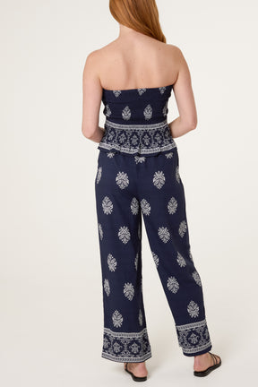 Bandeau Top & Wide Leg Trouser Set