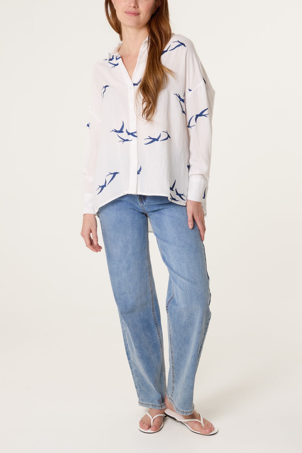Bird Embroidery Shirt
