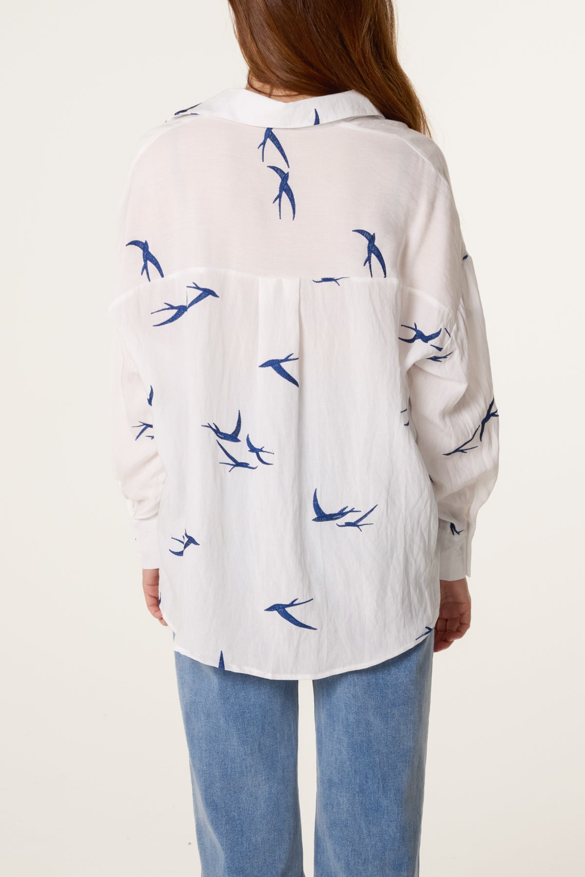 Bird Embroidery Shirt