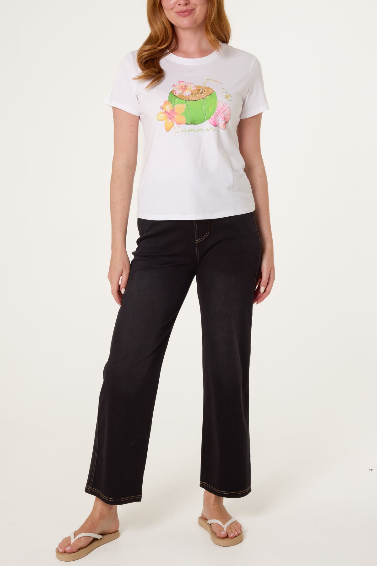 Coconut Drink Embellished T-Shirt
