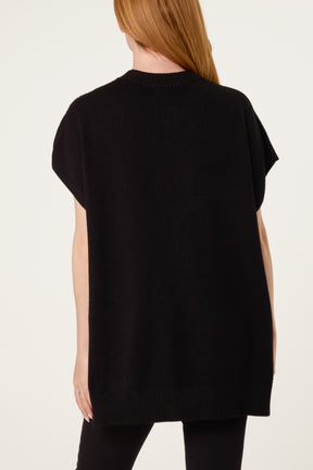 Studded Short Sleeve Knit Jumper
