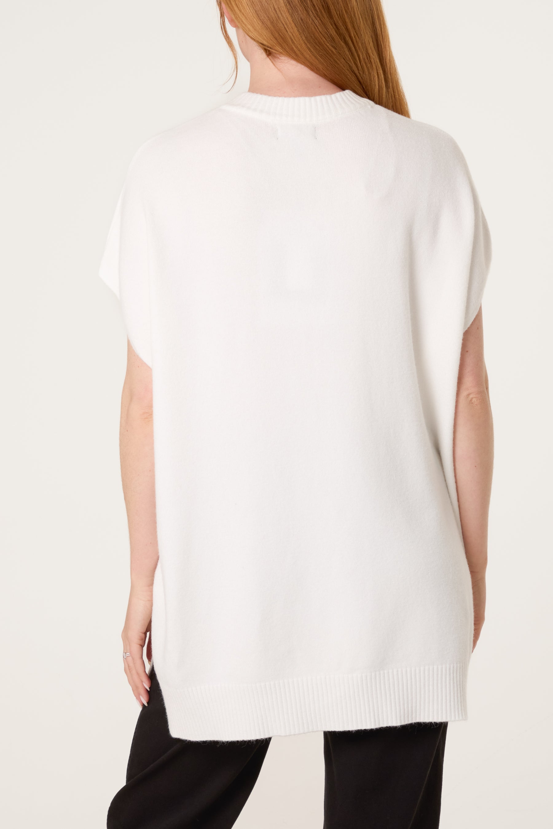 Diamante Bow Short Sleeve Jumper
