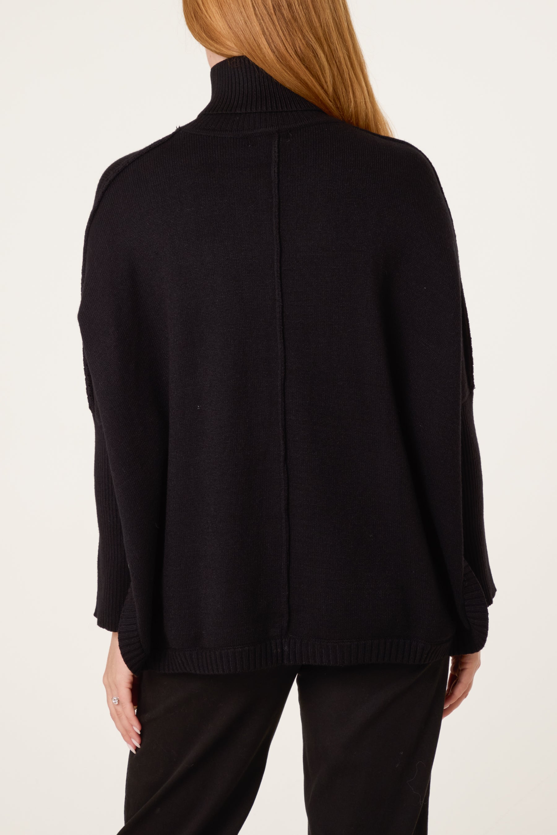 Batwing Roll Neck Knit Jumper