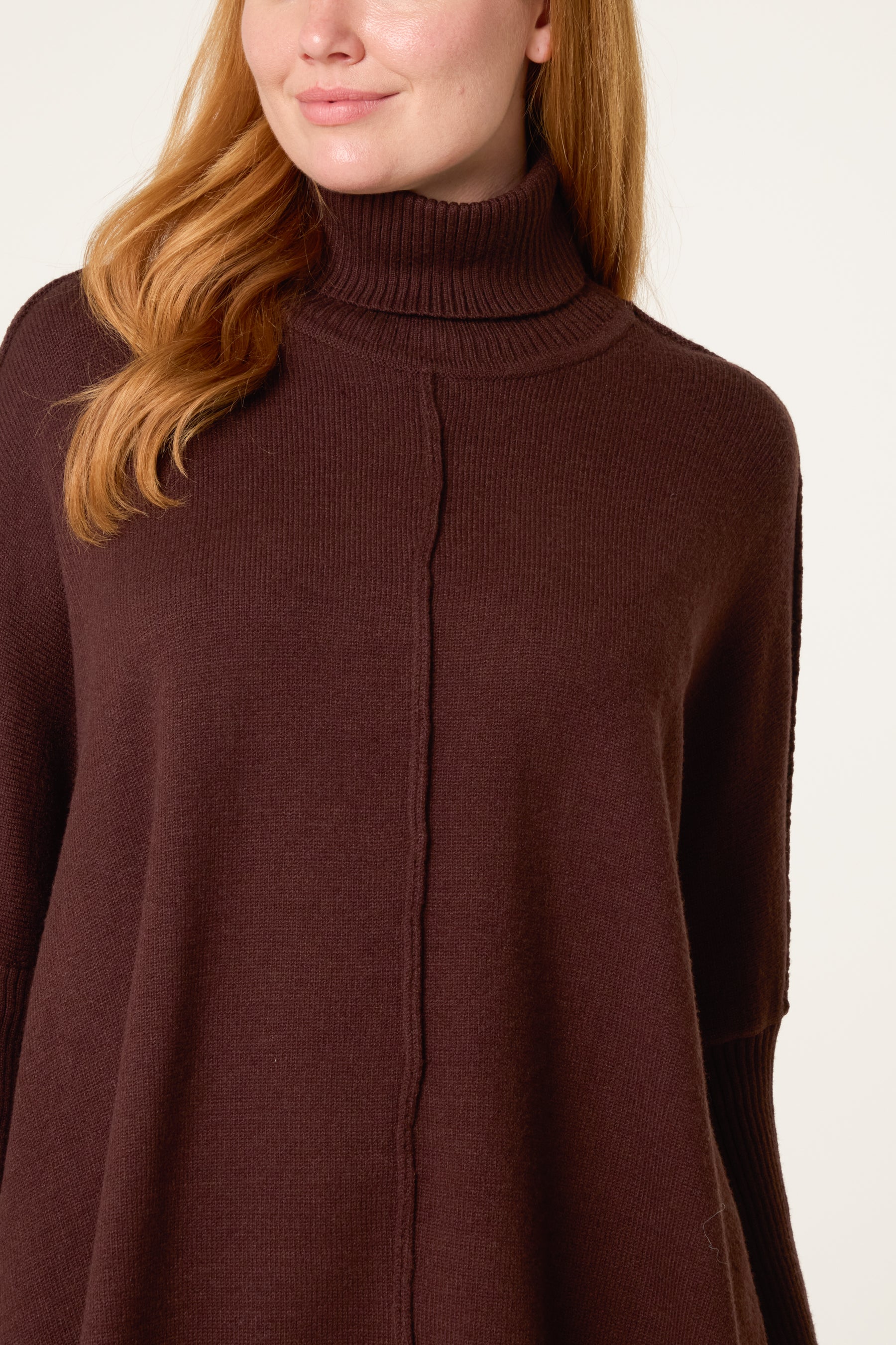 Batwing Roll Neck Knit Jumper
