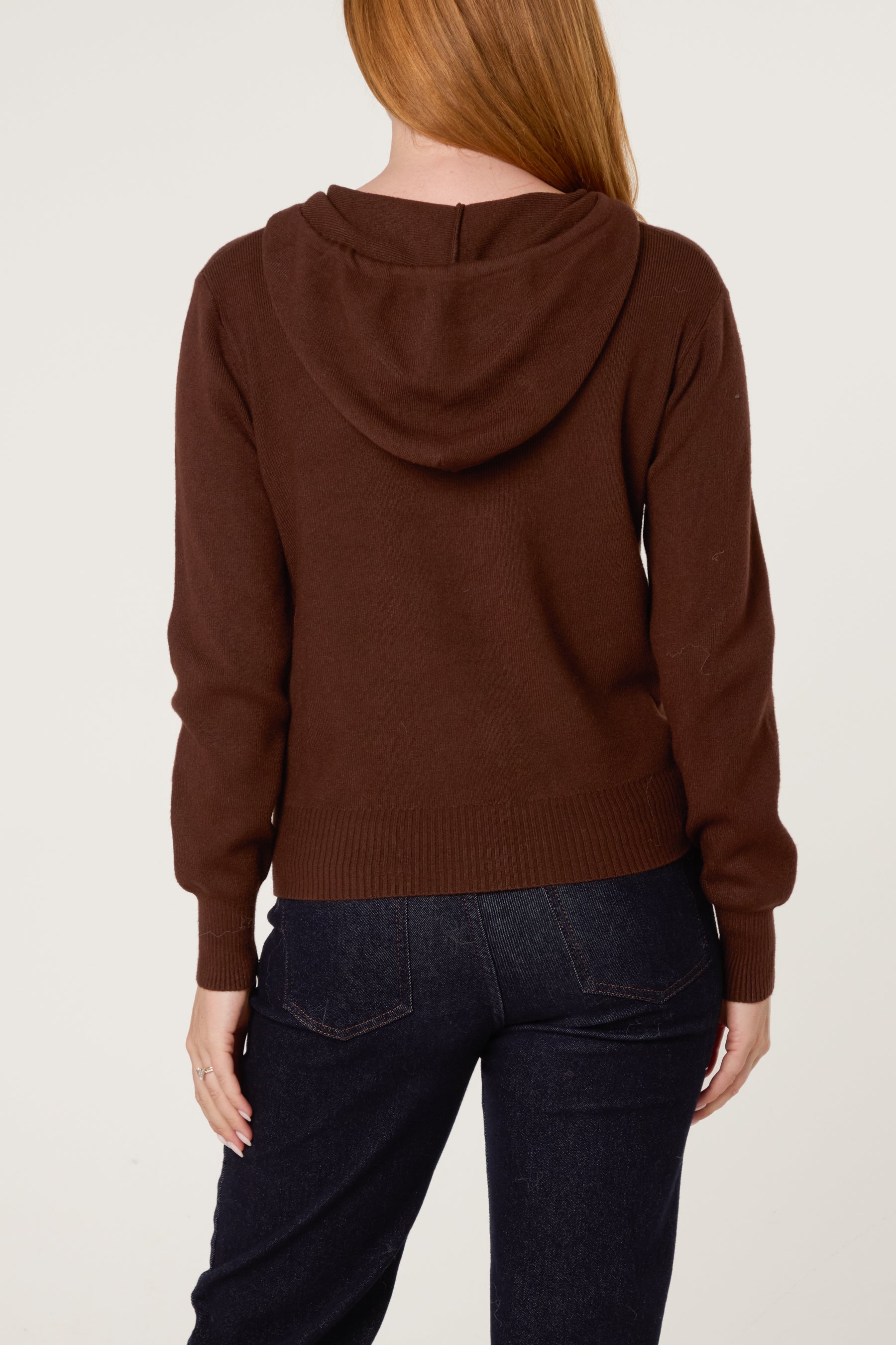 Colourful Buttons Through Hoodie Cardigan