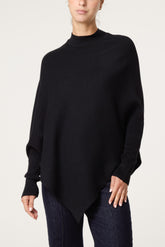 Knit Poncho Style Essential Jumper