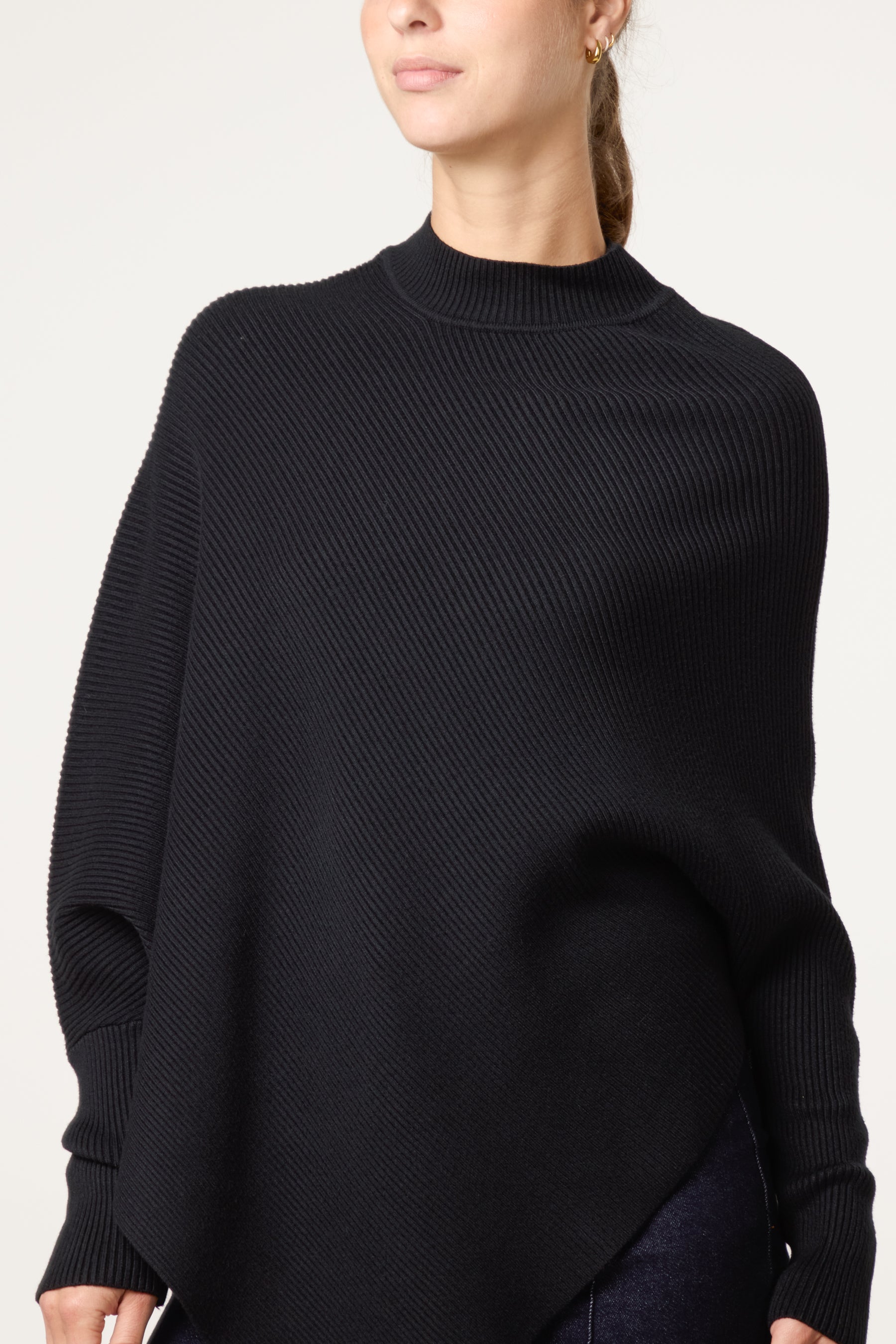 Knit Poncho Style Essential Jumper