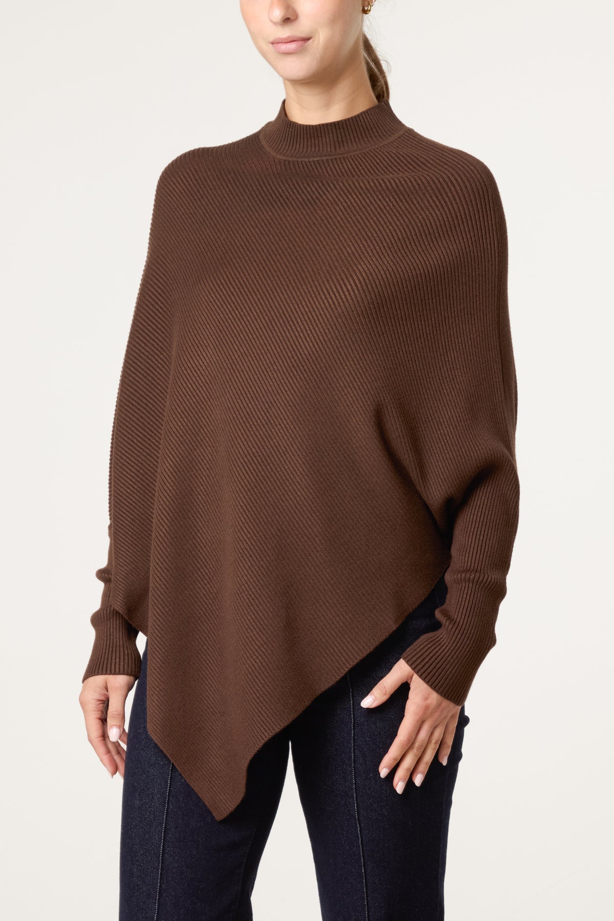 Knit Poncho Style Essential Jumper