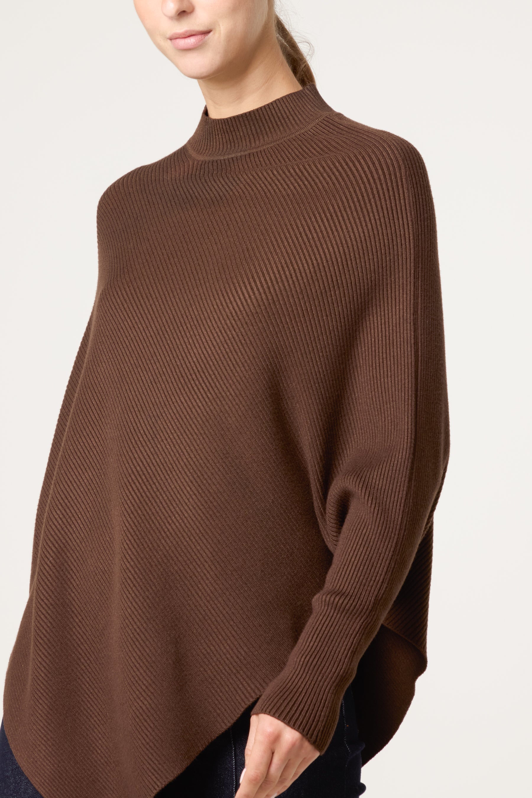 Knit Poncho Style Essential Jumper