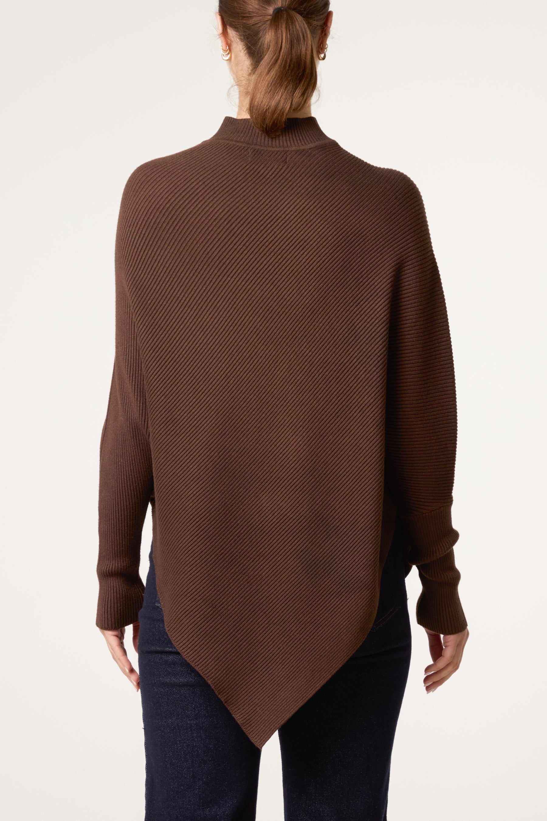 Knit Poncho Style Essential Jumper