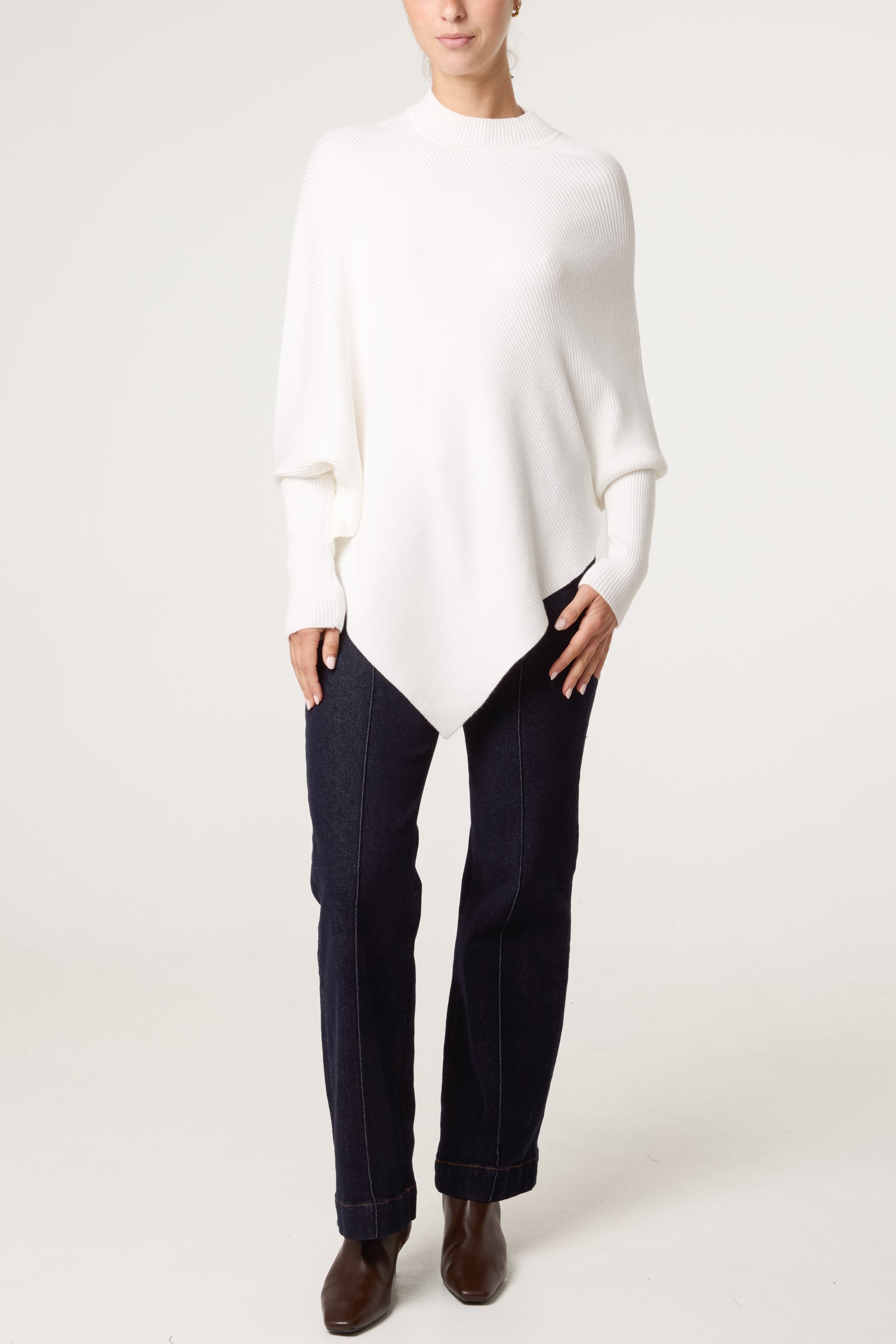 Knit Poncho Style Essential Jumper