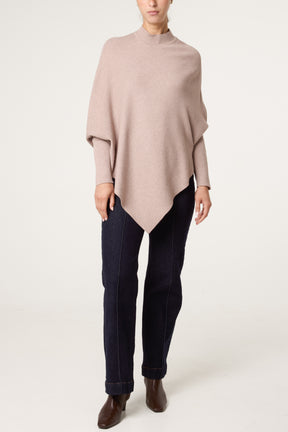 Knit Poncho Style Essential Jumper