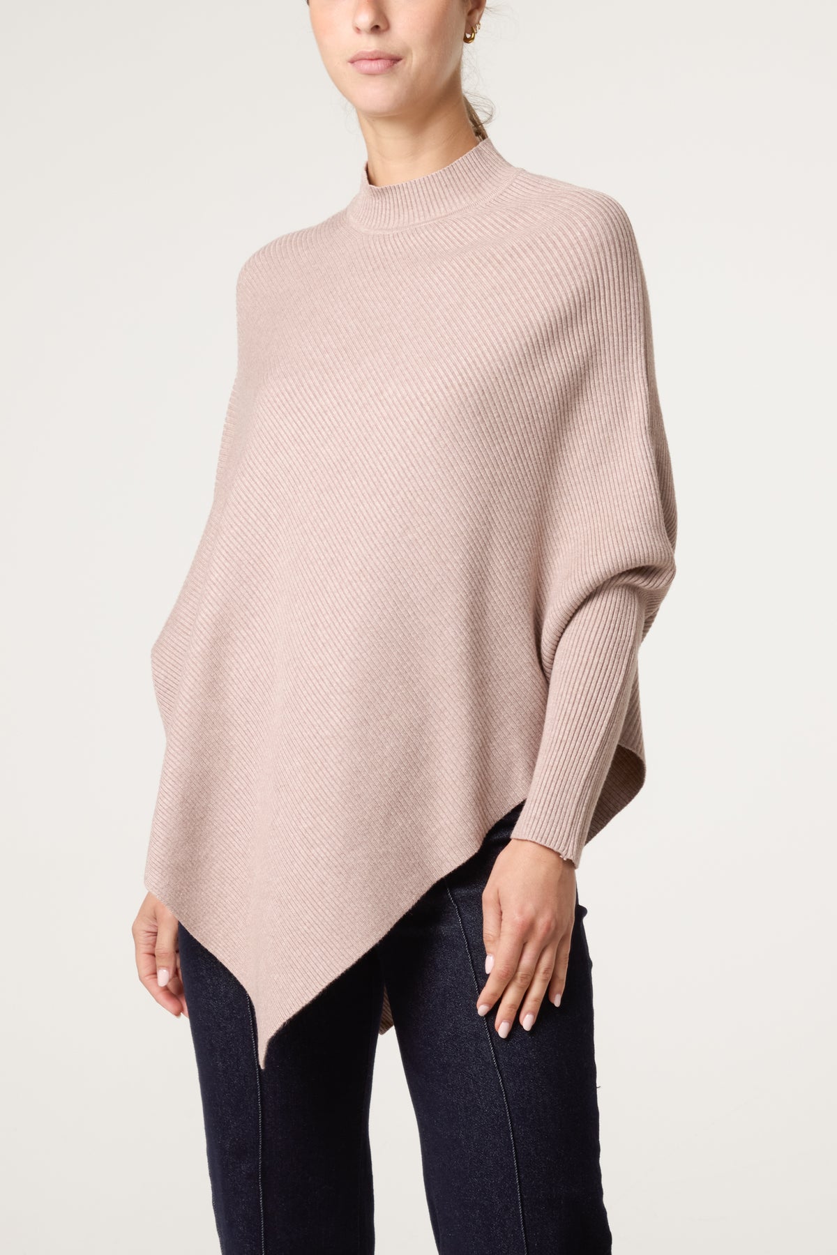 Knit Poncho Style Essential Jumper