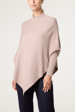 Knit Poncho Style Essential Jumper
