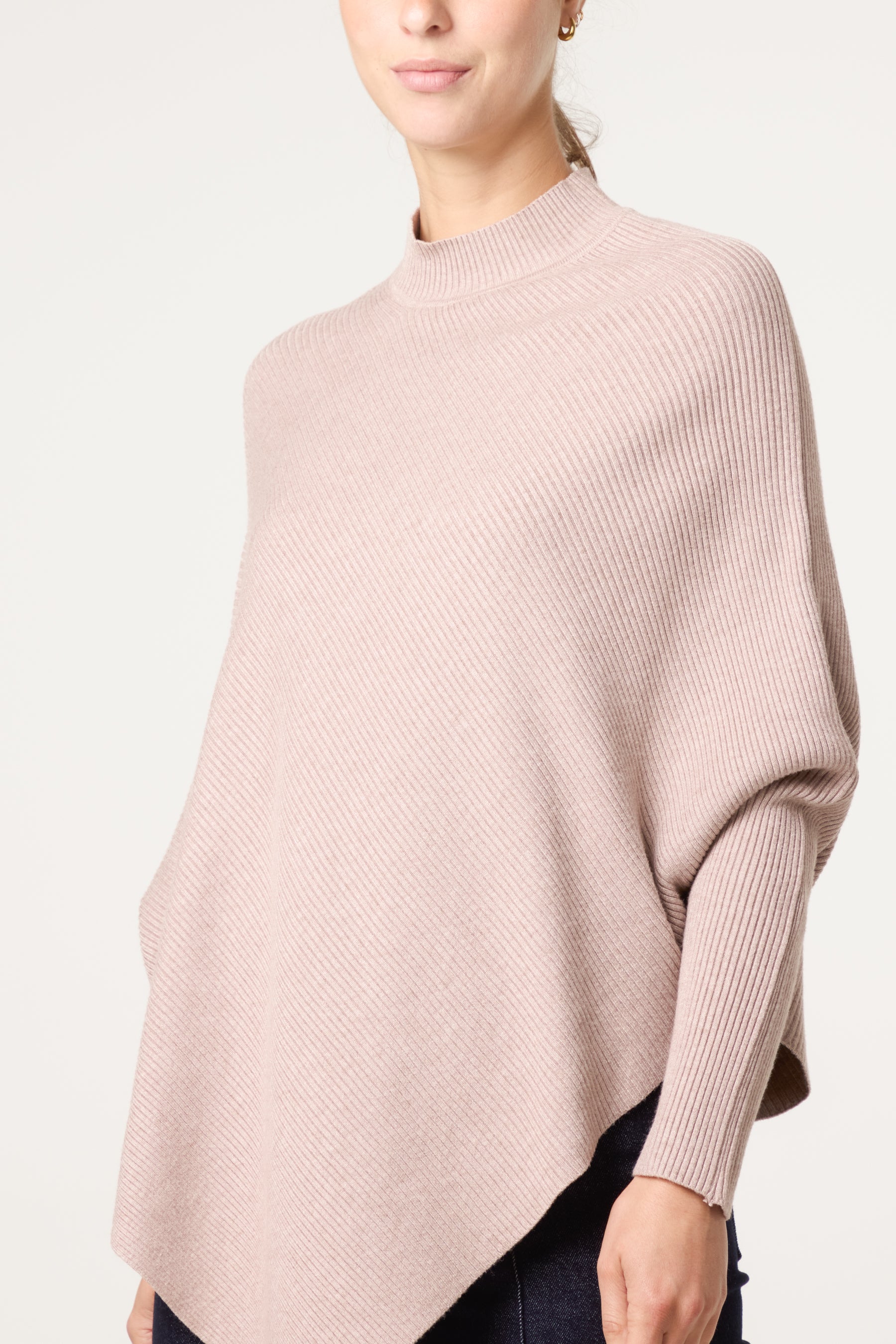 Knit Poncho Style Essential Jumper