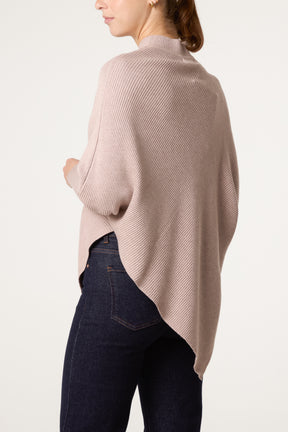 Knit Poncho Style Essential Jumper