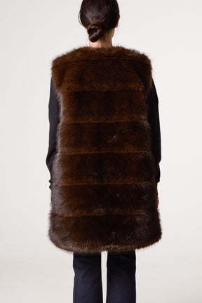 Longline Faux Fur Gilet