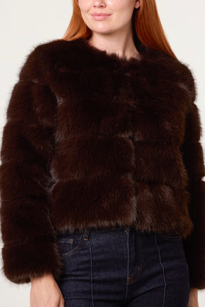 Faux Fur Cropped Jacket