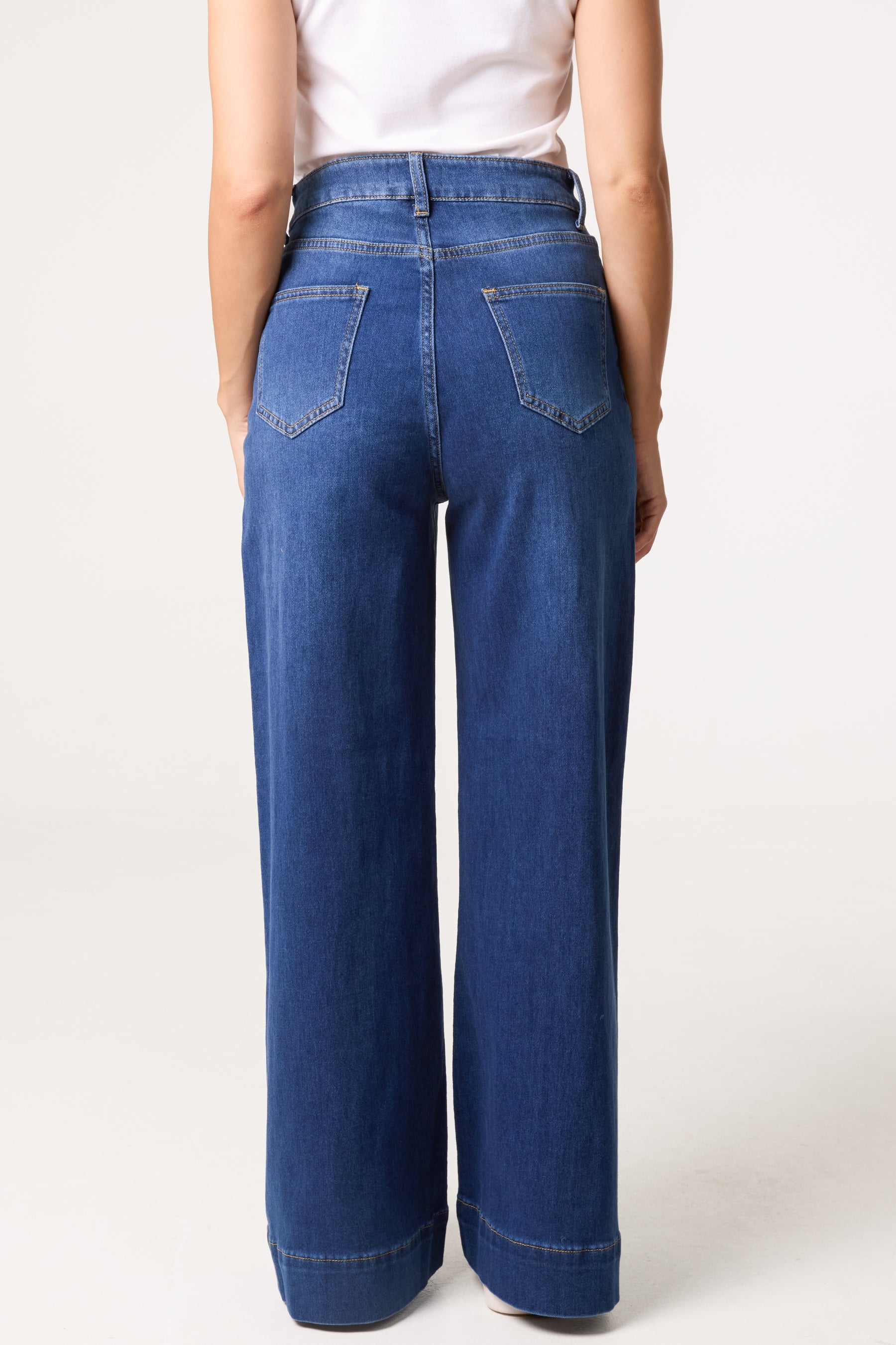 Wide Leg Super Starched Jeans
