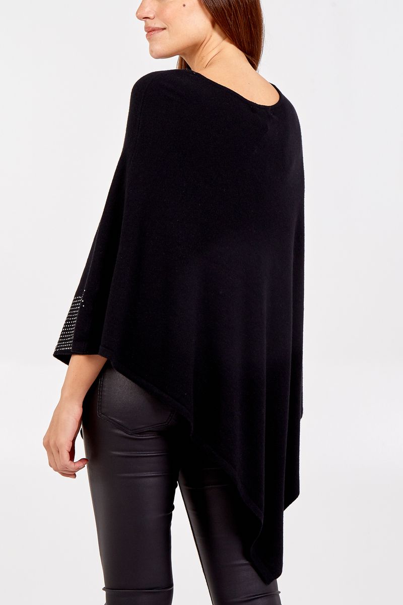 Wide Diagonal Diamante Cape