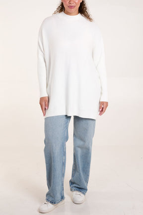 Stand Neck Multi Knit Jumper