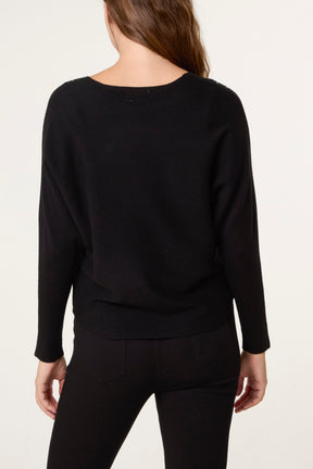 Embellished Diamond Patterned Jumper