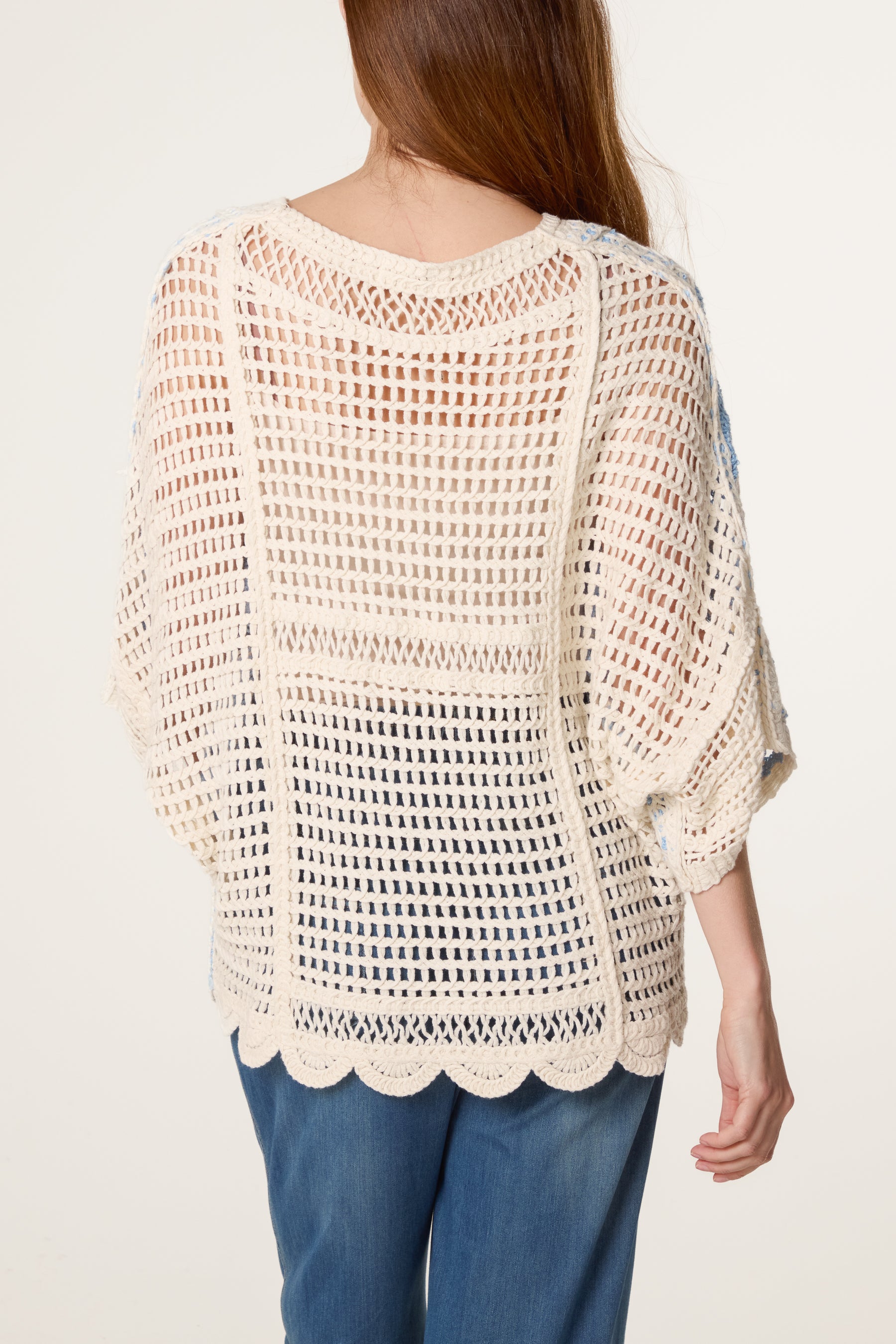 Crochet Circle Scallop Edge Top