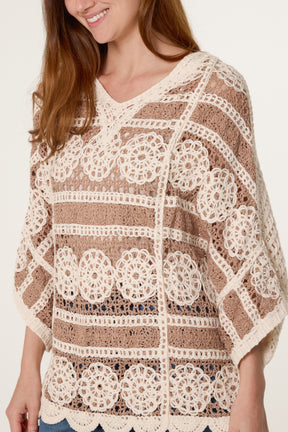 Crochet Circle Scallop Edge Top