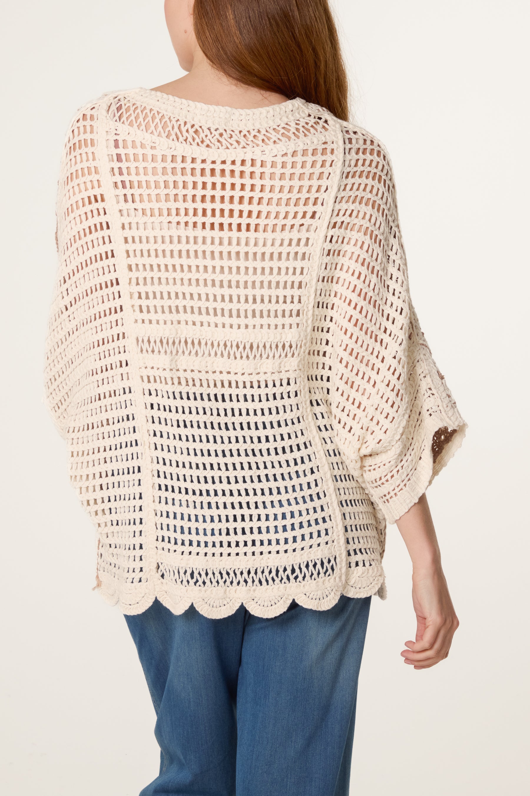 Crochet Circle Scallop Edge Top