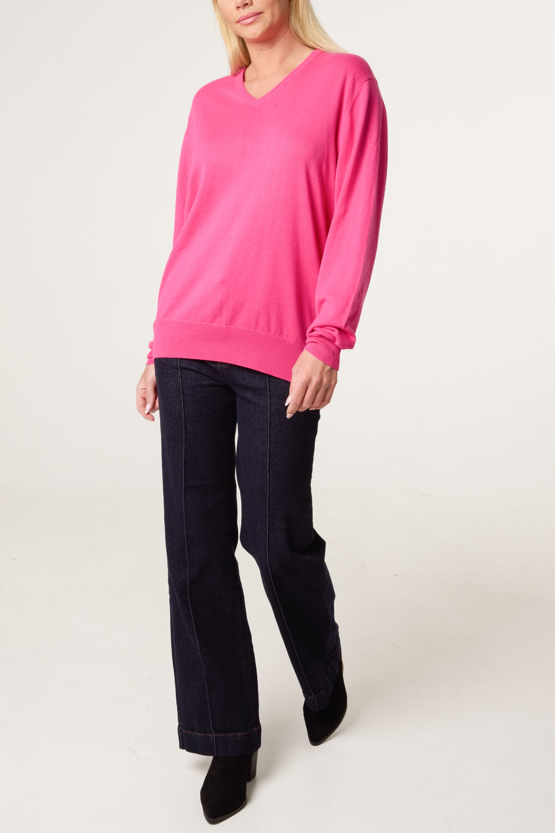 V-Neck Long Sleeve Jumper