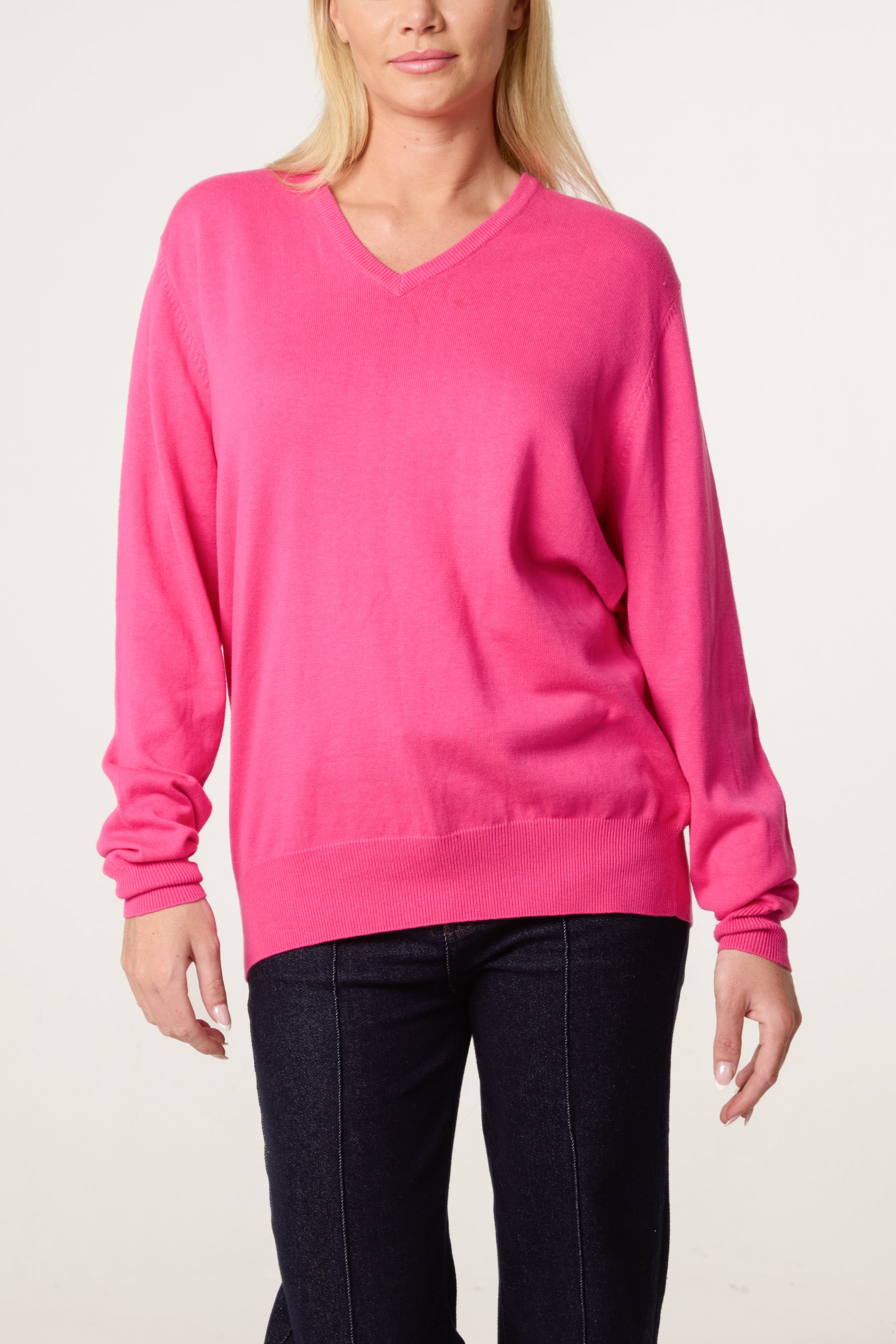 V-Neck Long Sleeve Jumper