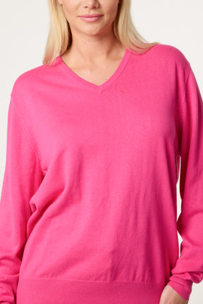 V-Neck Long Sleeve Jumper