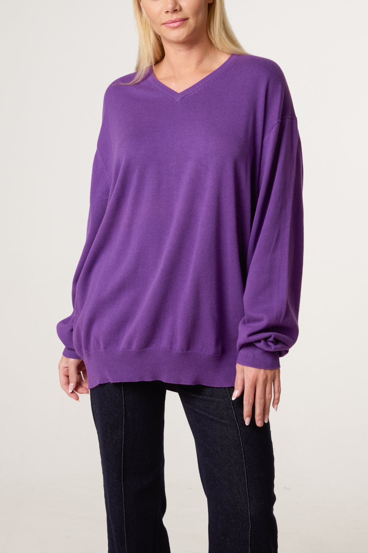 V-Neck Long Sleeve Jumper