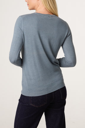 Floral Embroidered Knit Jumper