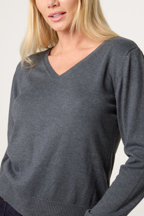 V-Neck Knit Jumper
