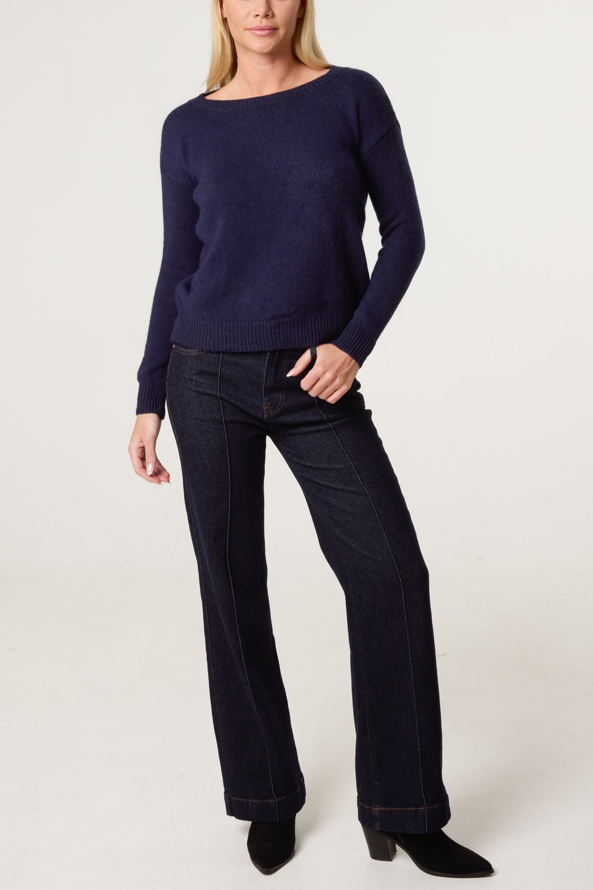 Round Neck Knit Jumper