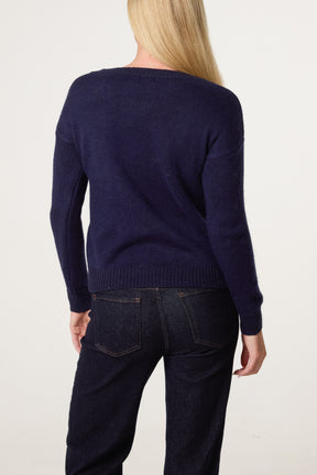 Round Neck Knit Jumper