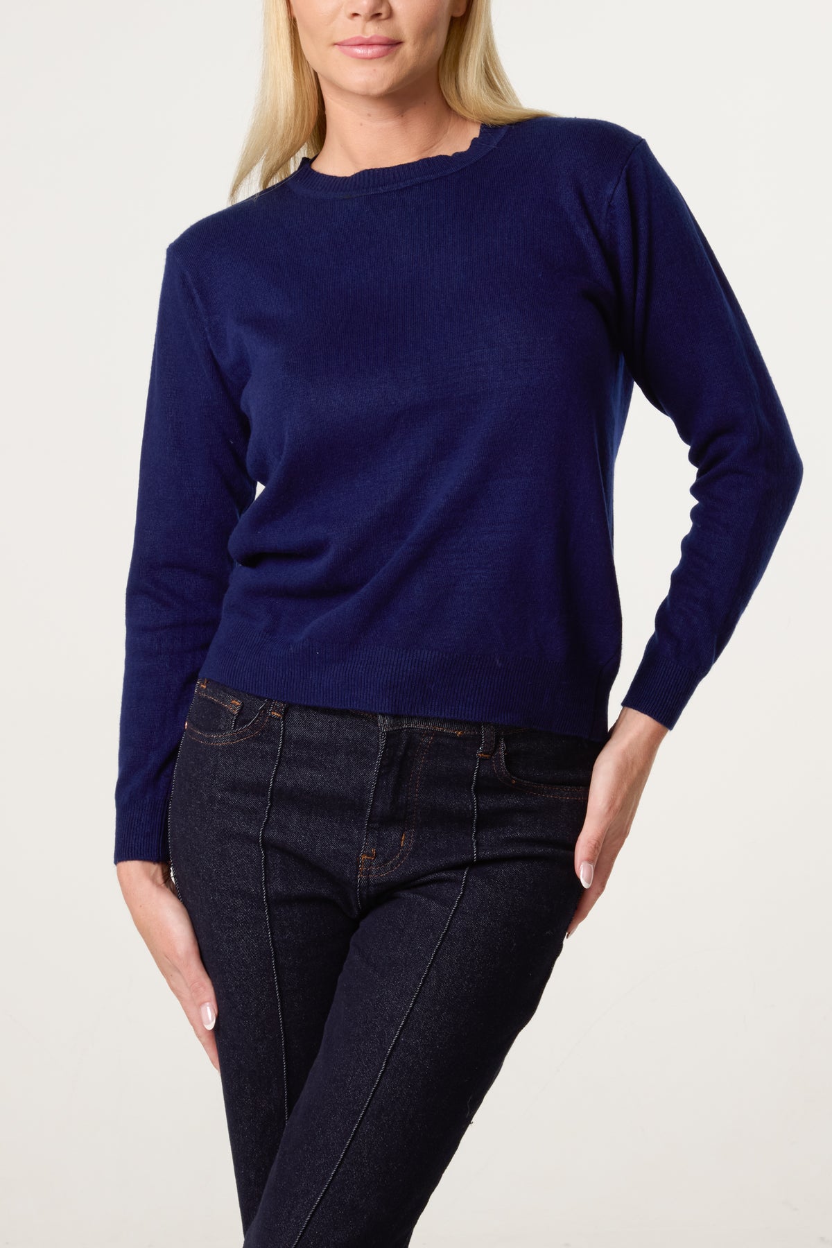 Round Neck Knit Jumper